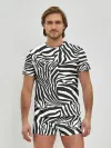 Мужские трусы с футболкой / Полосы зебры