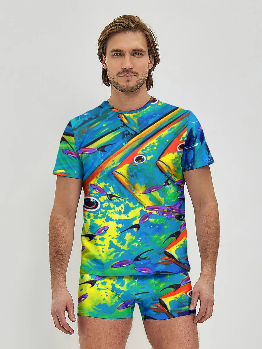 Мужские трусы с футболкой / Рыбы