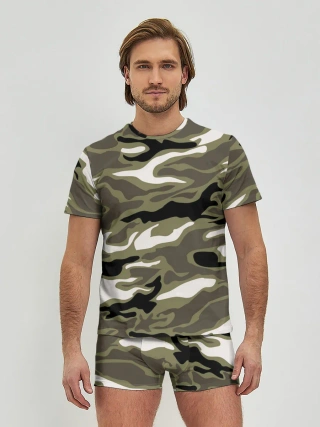 Мужские трусы с футболкой / Камуфляж