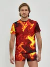Мужские трусы с футболкой / Огненная лава