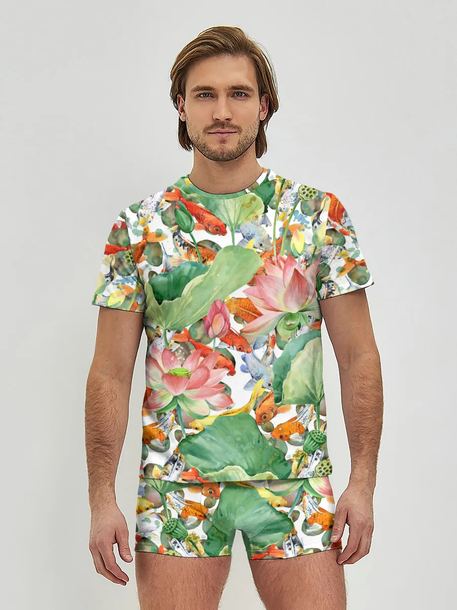 Мужские трусы с футболкой / Карпы кои