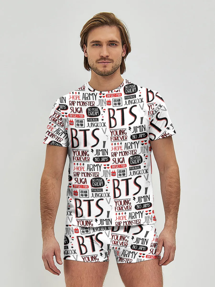 Мужские трусы с футболкой / BTS Collage