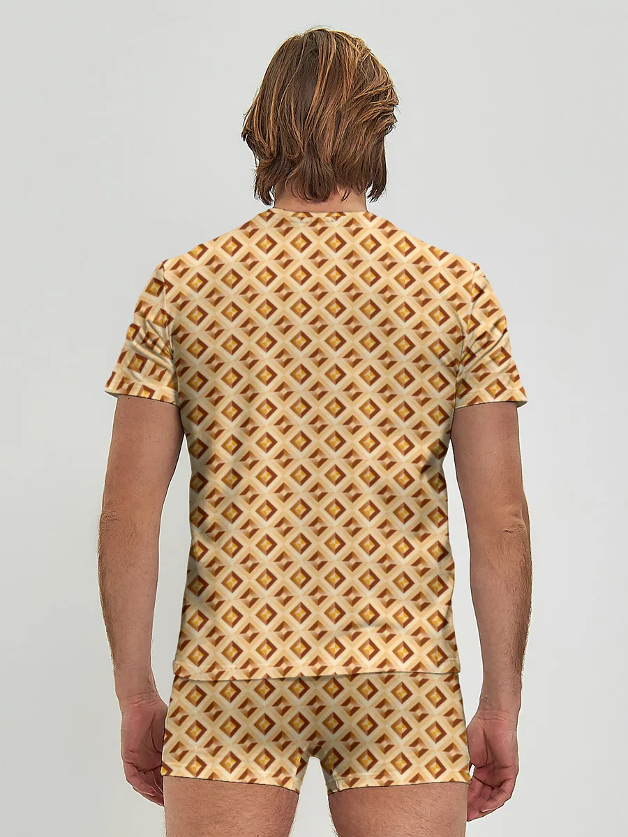 Мужские трусы с футболкой / Иллюзия в золотом