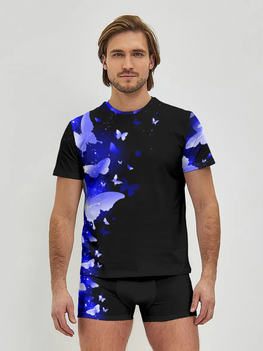 Мужские трусы с футболкой / СИНИЕ БАБОЧКИ