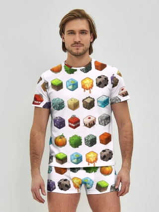 Мужские трусы с футболкой / Minecraft