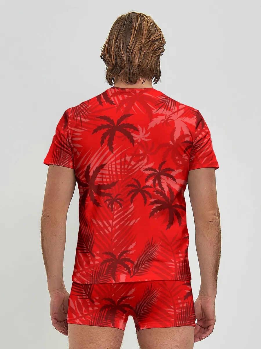 Мужские трусы с футболкой / ПАЛЬМЫ / ТРОПИКИ / ЛЕТО