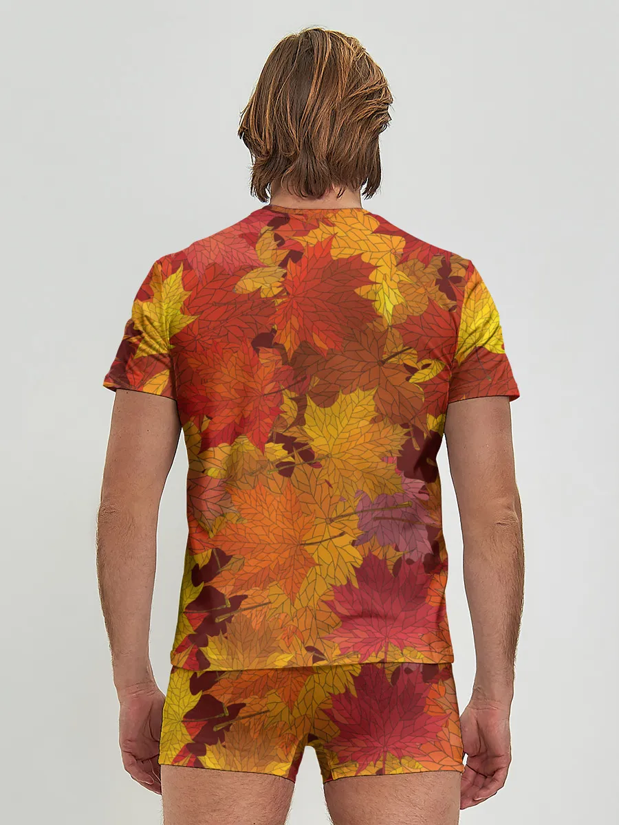 Мужские трусы с футболкой / Осенние листья