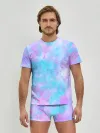 Мужские трусы с футболкой / Мрамор Tie Dye