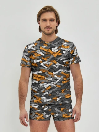 Мужские трусы с футболкой / Именной камуфляж. Денис