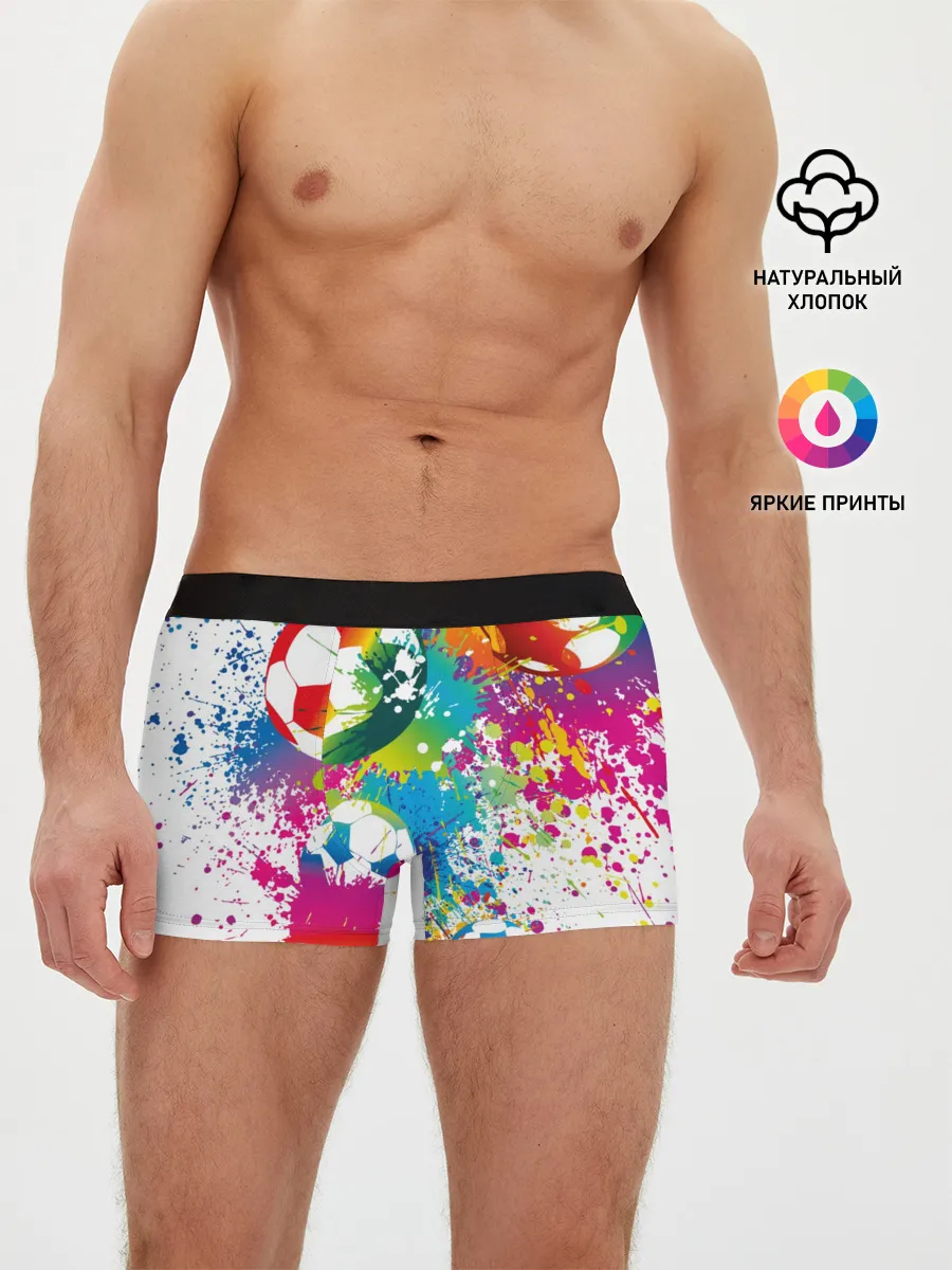 Мужские трусы боксеры / Футбольные мячи