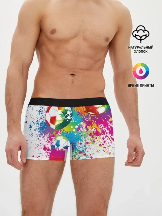 Мужские трусы боксеры / Футбольные мячи