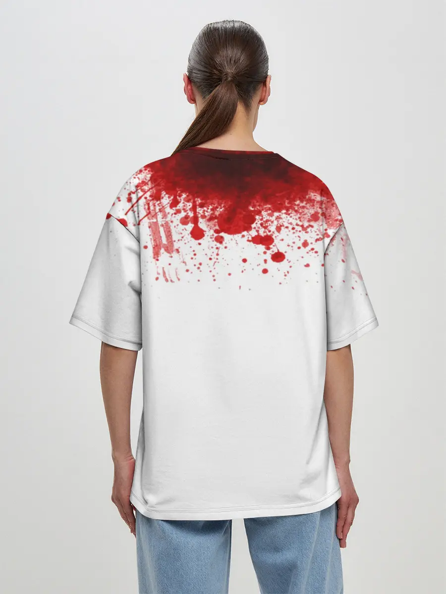 Женская футболка оверсайз / Кровь