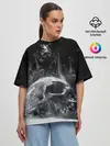 Женская футболка оверсайз / Skull