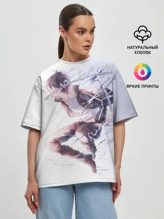 Женская футболка оверсайз / Летающий Ябоку