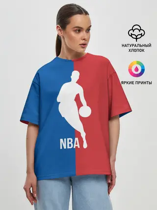 Женская футболка оверсайз / Эмблема NBA