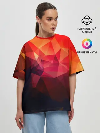 Женская футболка оверсайз / Абстракция