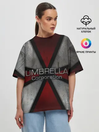 Женская футболка оверсайз / Umbrella corps