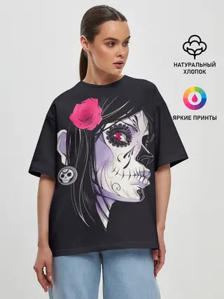 Женская футболка оверсайз / День мертвецов