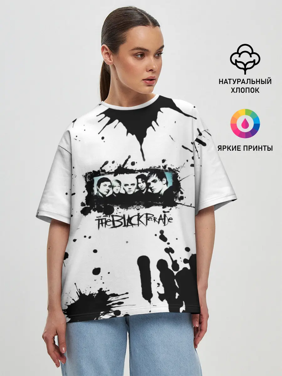 Женская футболка оверсайз / We are the black parade