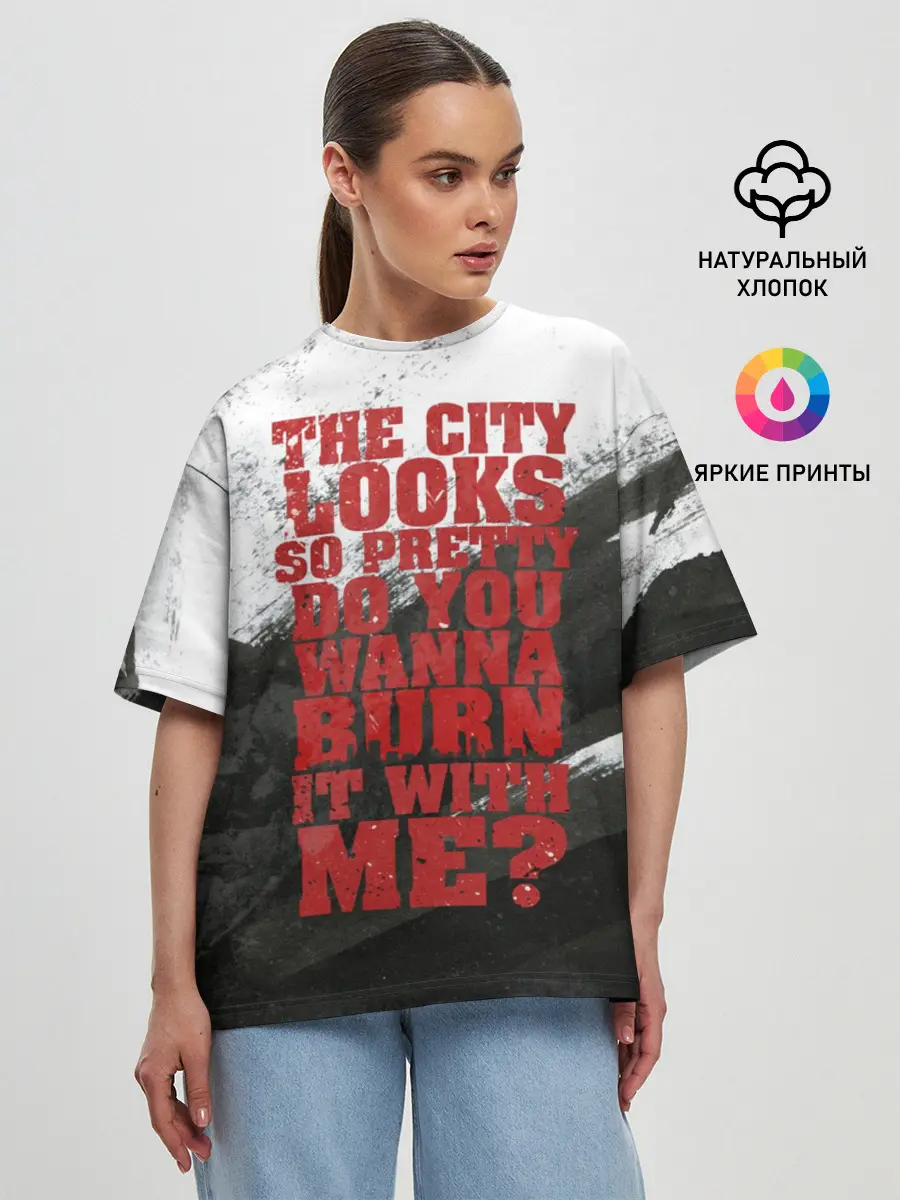 Женская футболка оверсайз / Hollywood Undead