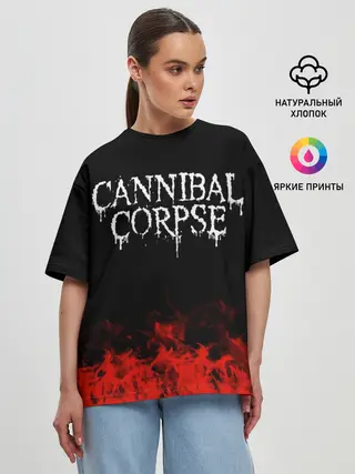 Женская футболка оверсайз / Cannibal Corpse