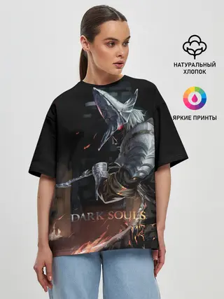 Женская футболка оверсайз / Dark Souls