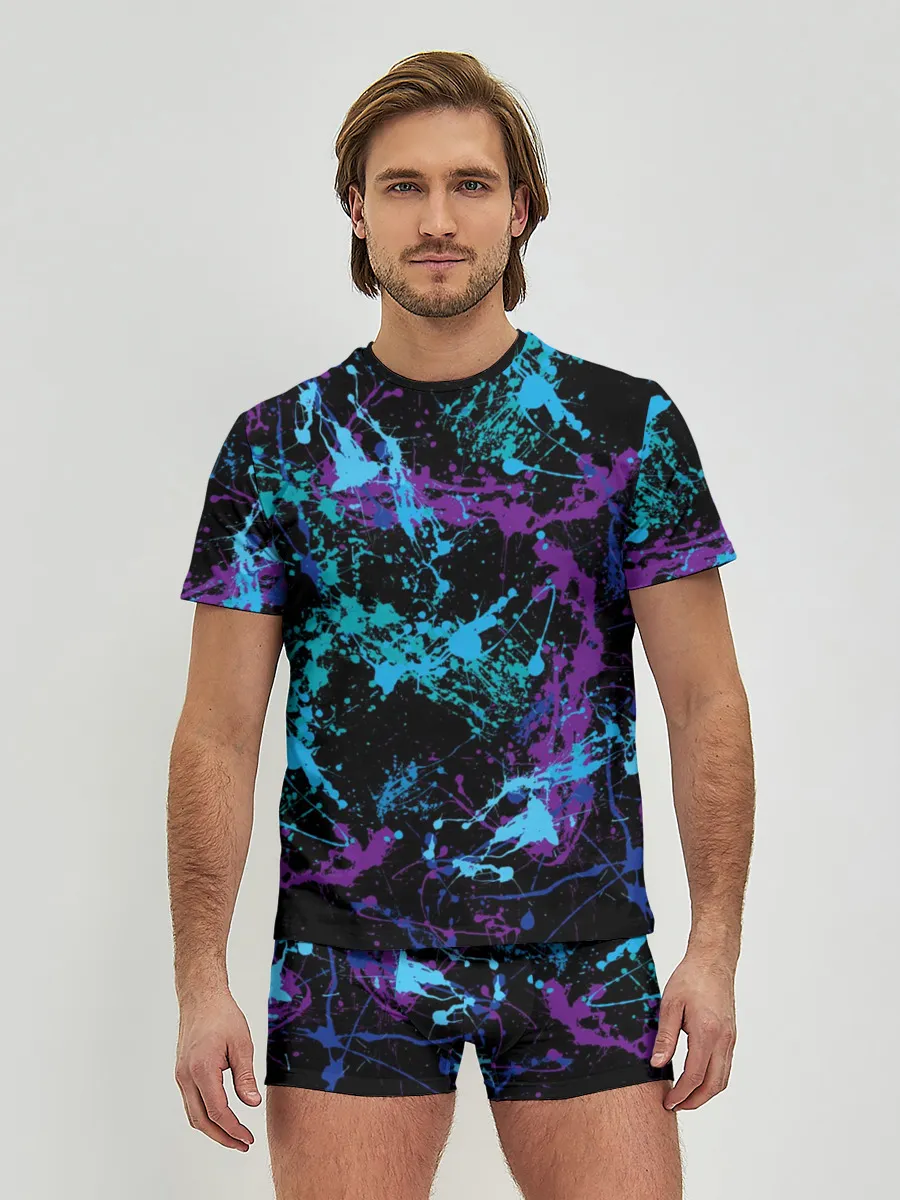 Мужские трусы с футболкой / Брызги