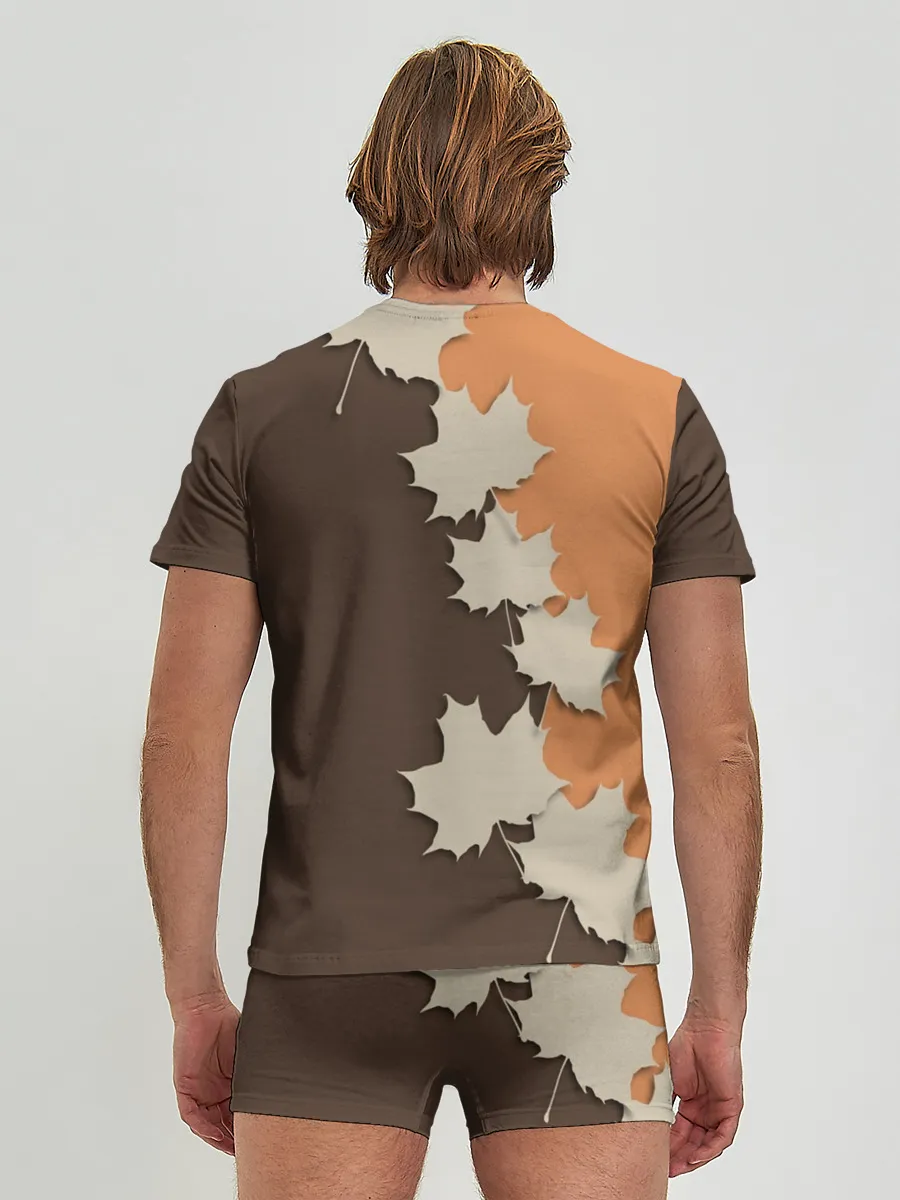 Мужские трусы с футболкой / ОСЕННИЕ ЛИСТЬЯ