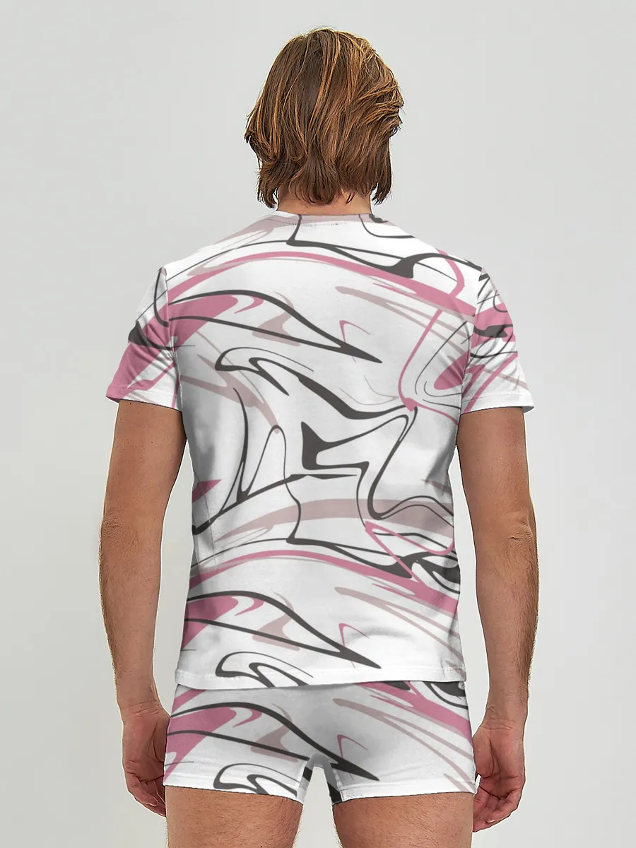 Мужские трусы с футболкой / Хаотичные линии