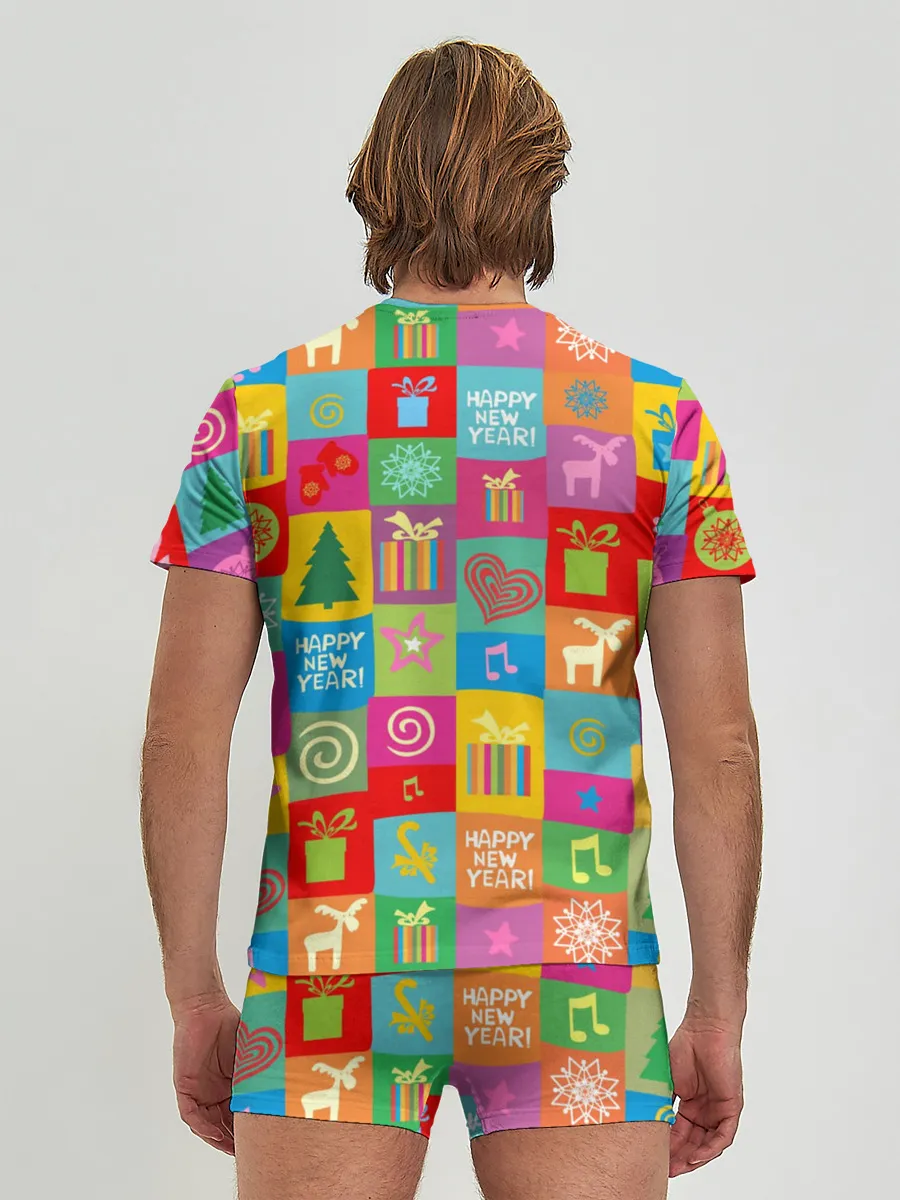 Мужские трусы с футболкой / Новогодний коллаж