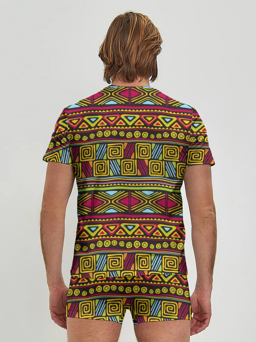 Мужские трусы с футболкой / Этнический орнамент