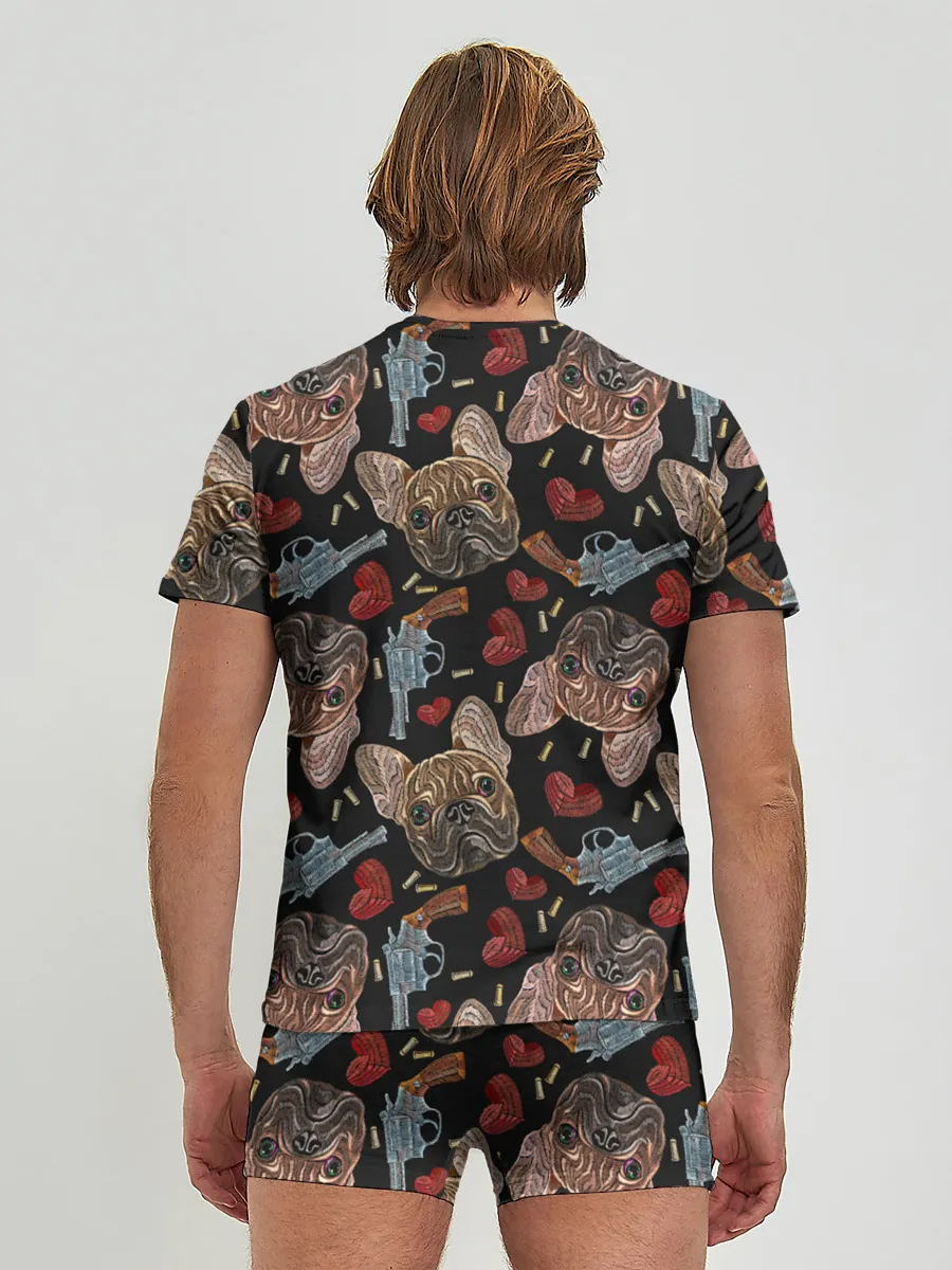 Мужские трусы с футболкой / Бульдоги
