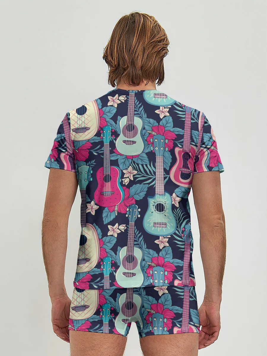 Мужские трусы с футболкой / Укулеле фруктовые