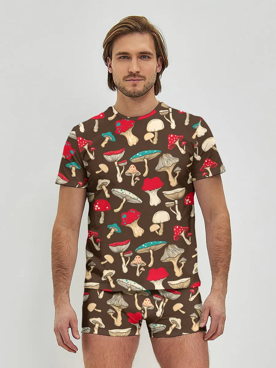Мужские трусы с футболкой / Грибы