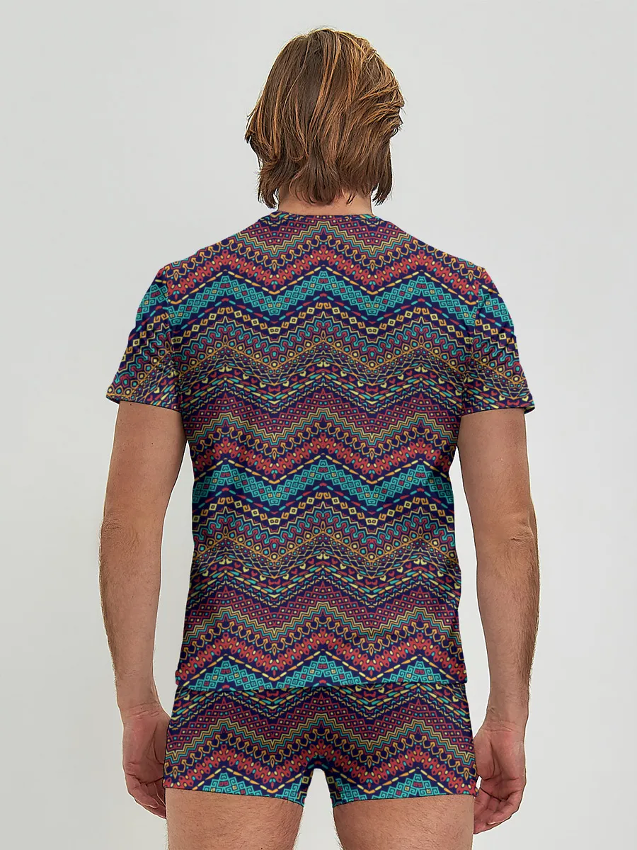 Мужские трусы с футболкой / Африканский Орнамент 2