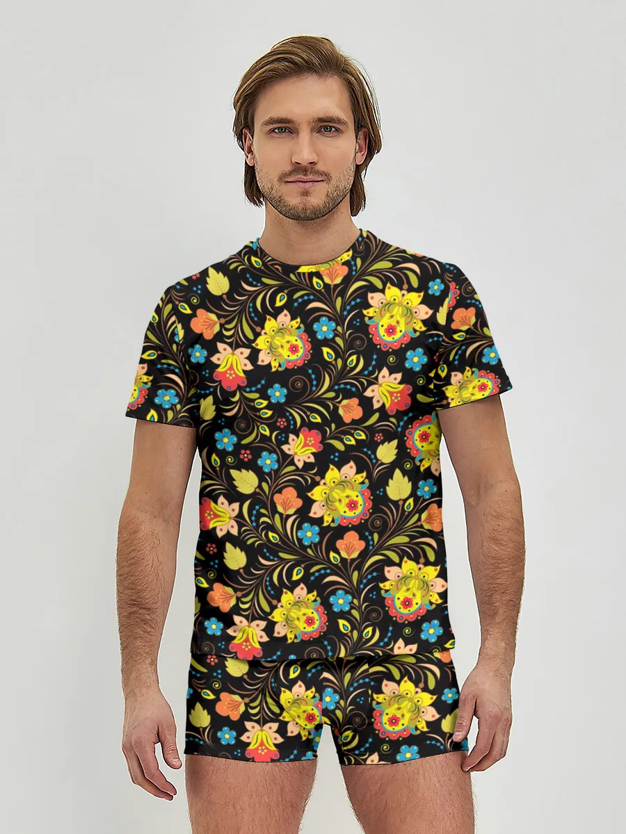 Мужские трусы с футболкой / Хохлома