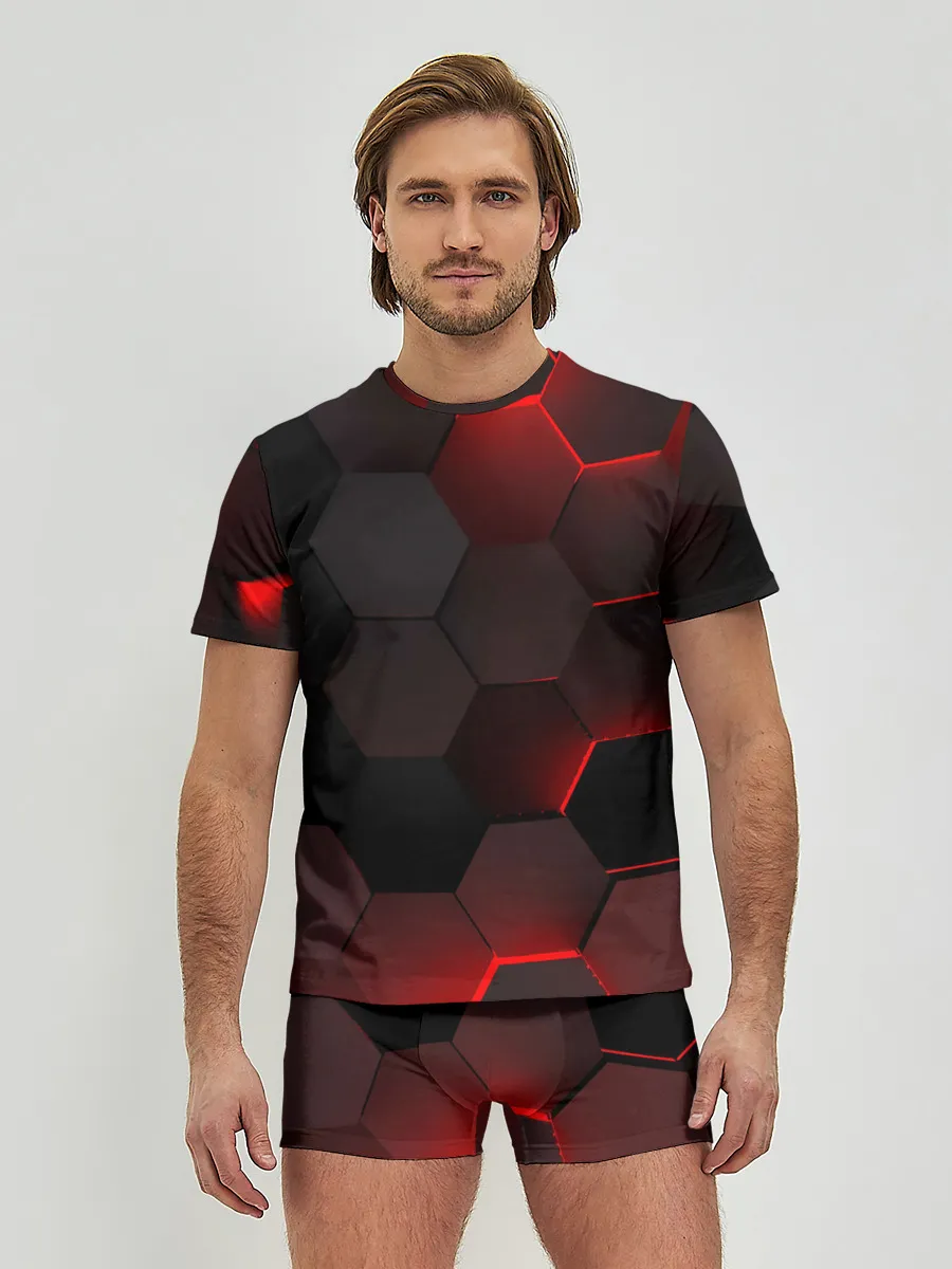 Мужские трусы с футболкой / 3D плиты