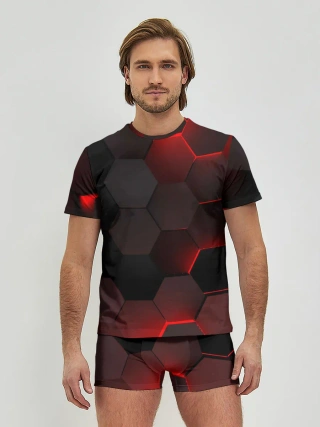 Мужские трусы с футболкой / 3D плиты