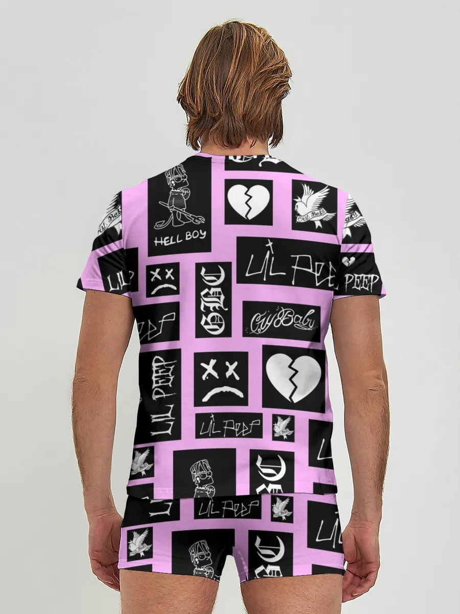 Мужские трусы с футболкой / LIL PEEP