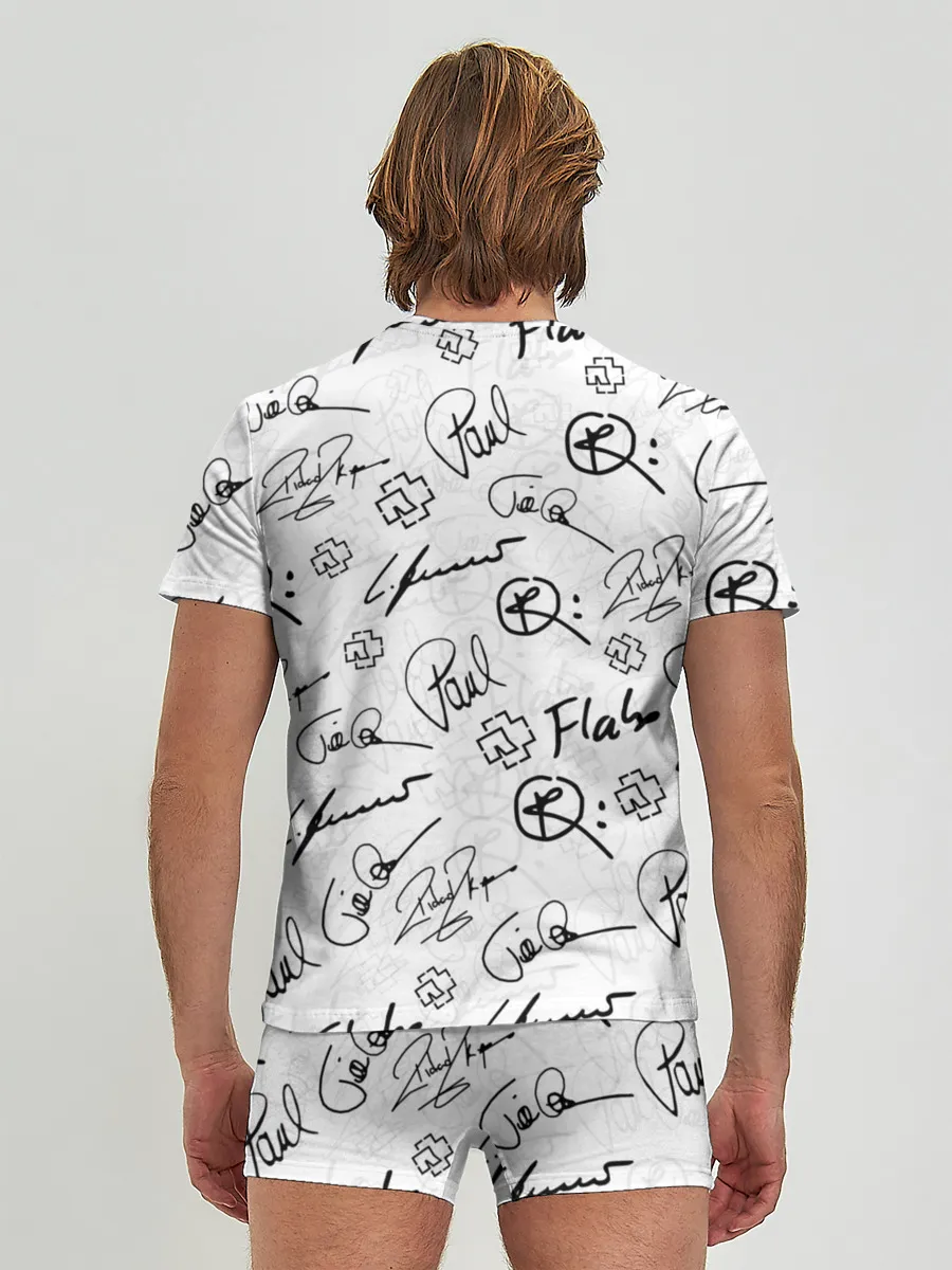 Мужские трусы с футболкой / RAMMSTEIN АВТОГРАФЫ