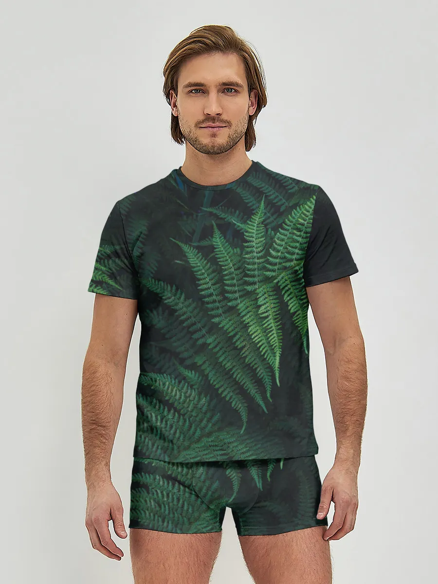 Мужские трусы с футболкой / Листья
