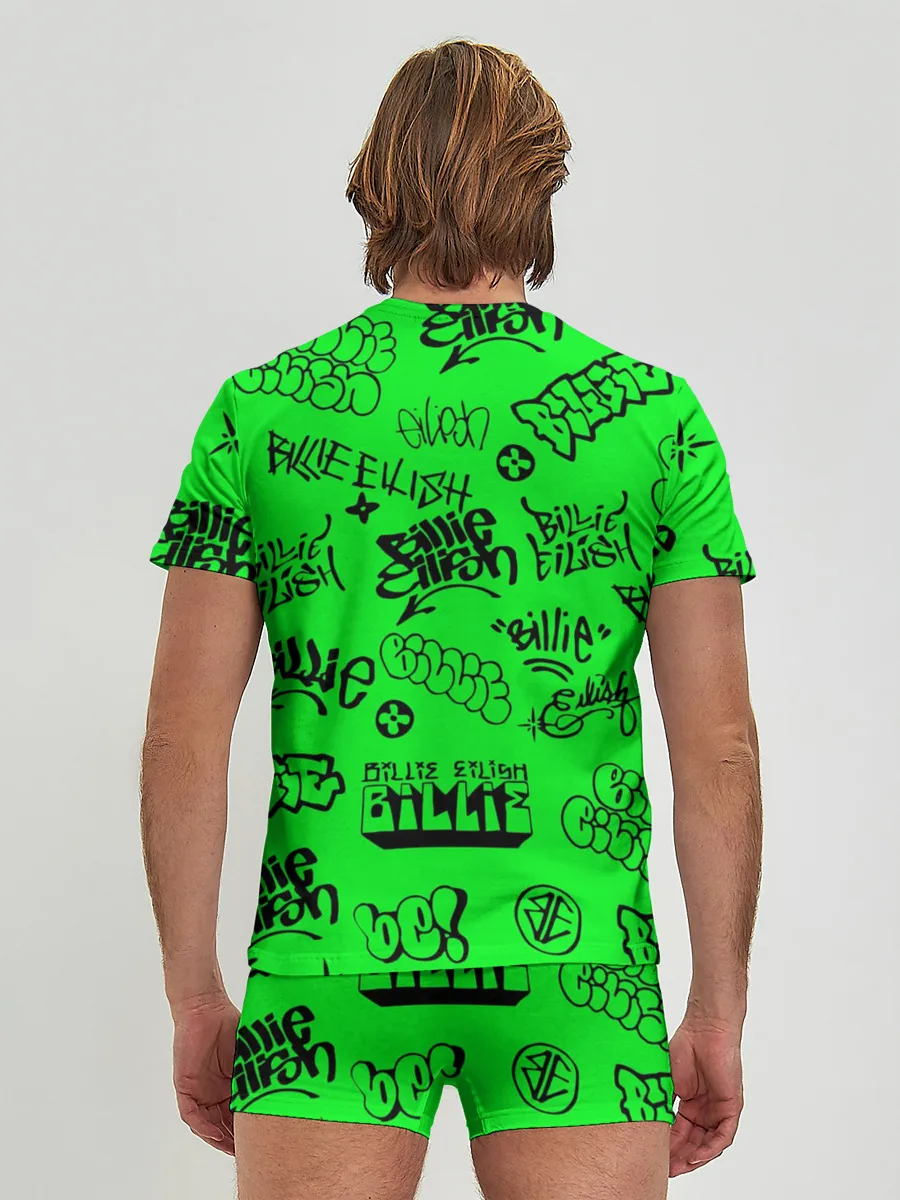 Мужские трусы с футболкой / Billie Eilish graffiti
