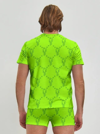 Мужские трусы с футболкой / Billie Eilish pattern