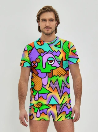 Мужские трусы с футболкой / PSY GEOMETRY