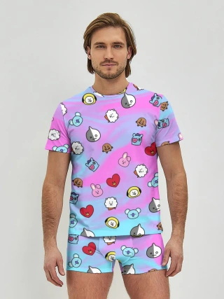 Мужские трусы с футболкой / BT21
