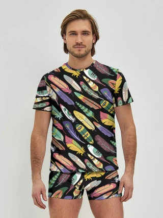 Мужские трусы с футболкой / Feathers 2022