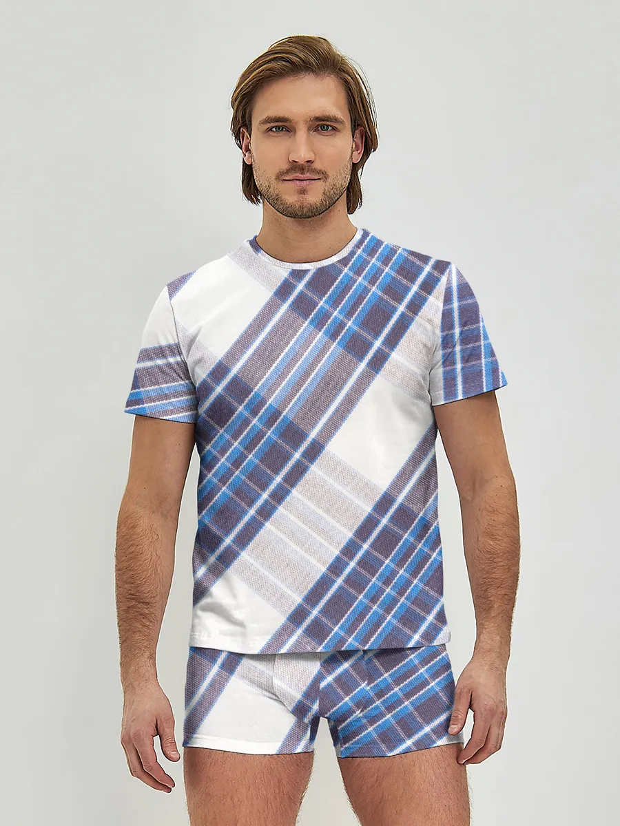 Мужские трусы с футболкой / Шотландка | Scottish | Tartan