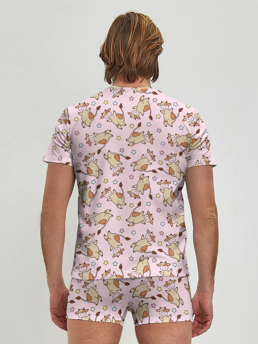 Мужские трусы с футболкой / Фон с бычками