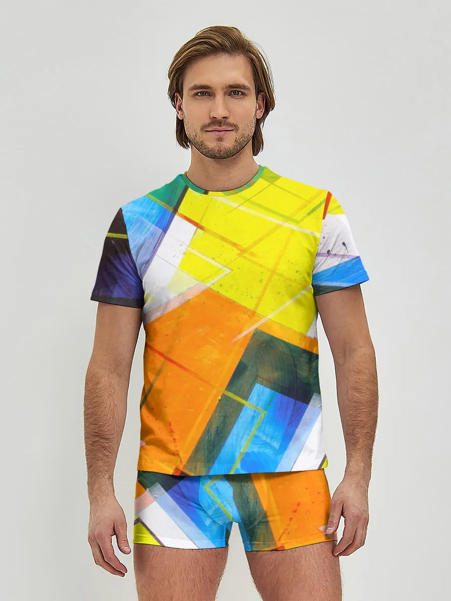 Мужские трусы с футболкой / Геометрический хаос