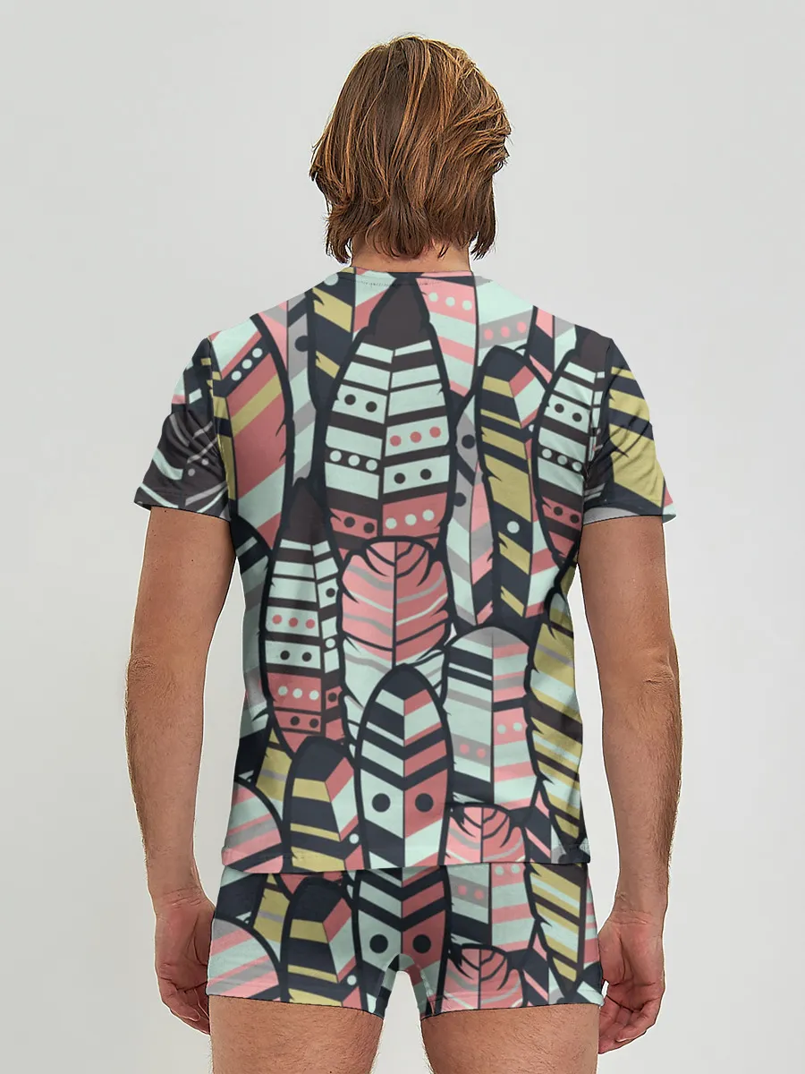 Мужские трусы с футболкой / Индейские перья